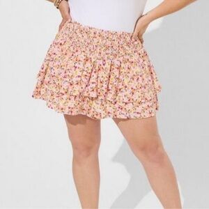 Torrid Smocked Ruffled Gauze Shorts